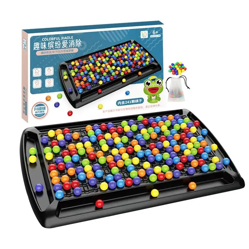 Gioco di scacchi intellettuale con 241 perline colorate Pezzi degli scacchi Scacchiera intellettuale Divertente gioco di strategia da tavolo per giochi di società