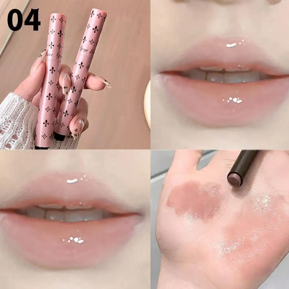 1PC idratazione a lunga durata multicolore lucido solido lucidalabbra rossetto sbiadimento labbra liscio idratante lungo 6 colori