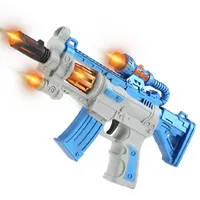 Electric Sound and Light Toy Gun LED Non-firing AK47 Pistol Spinning Submachine Gun Police Role Play Prop Kids Birthday Gift