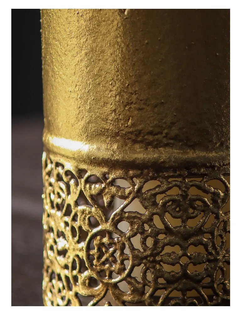 Candelabro dorado de lujo europeo, candelabro, adornos para decoración del hogar, decoración de habitación elegante para decoración Interior de habitación de boda