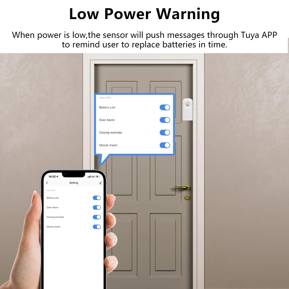 Tuya Smart Multifunctionele Wifi Deursensor En Pir Bewegingssensor 2-In-1 Functie Met Alexa Google Smart Home Security Smart Life
