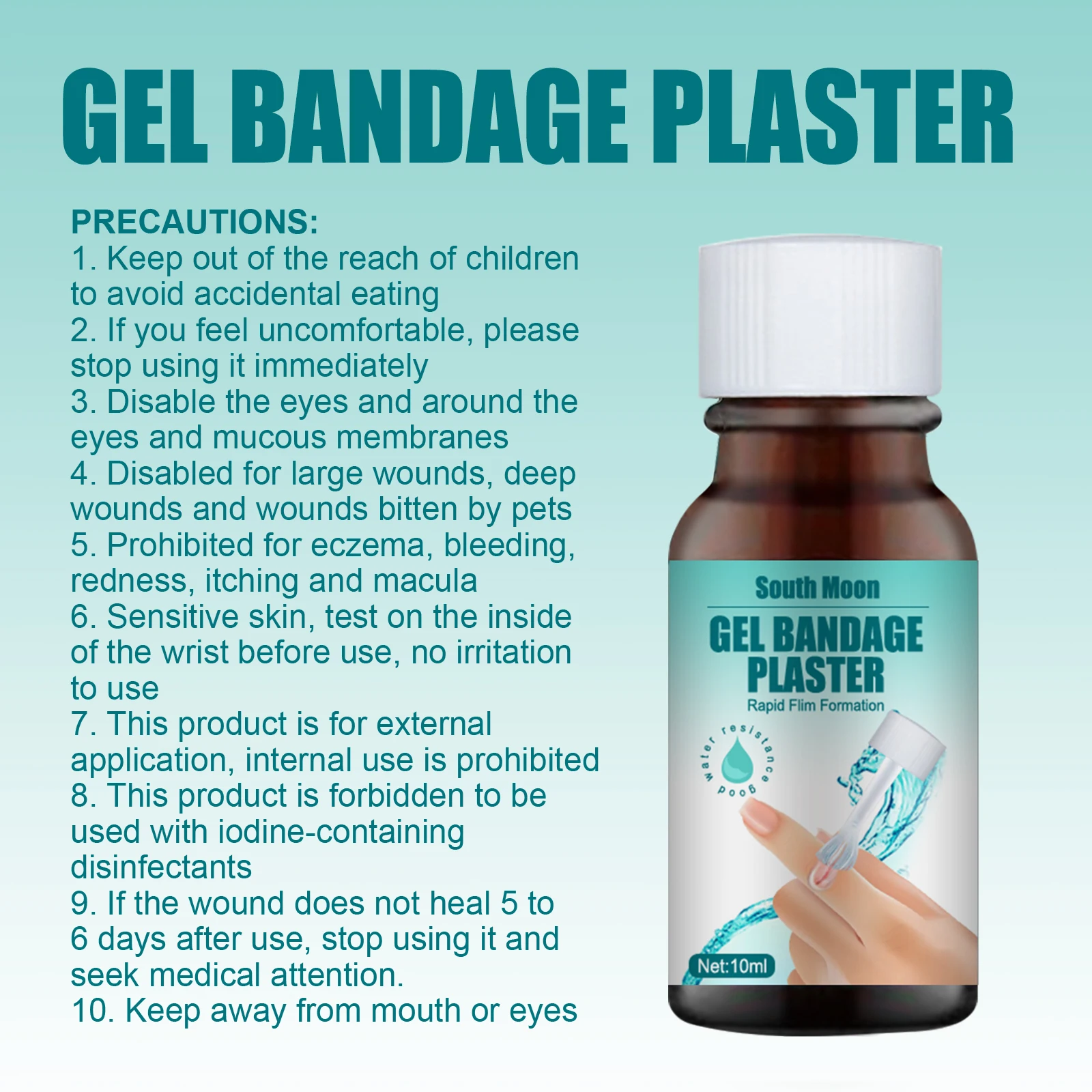 Quick Dry Gel Skin Liquid Plaster Breathable Bandage for Minor Cuts Scrapes Wounds & Dry Cracked Skin Waterproof Liquid Bandage view 4