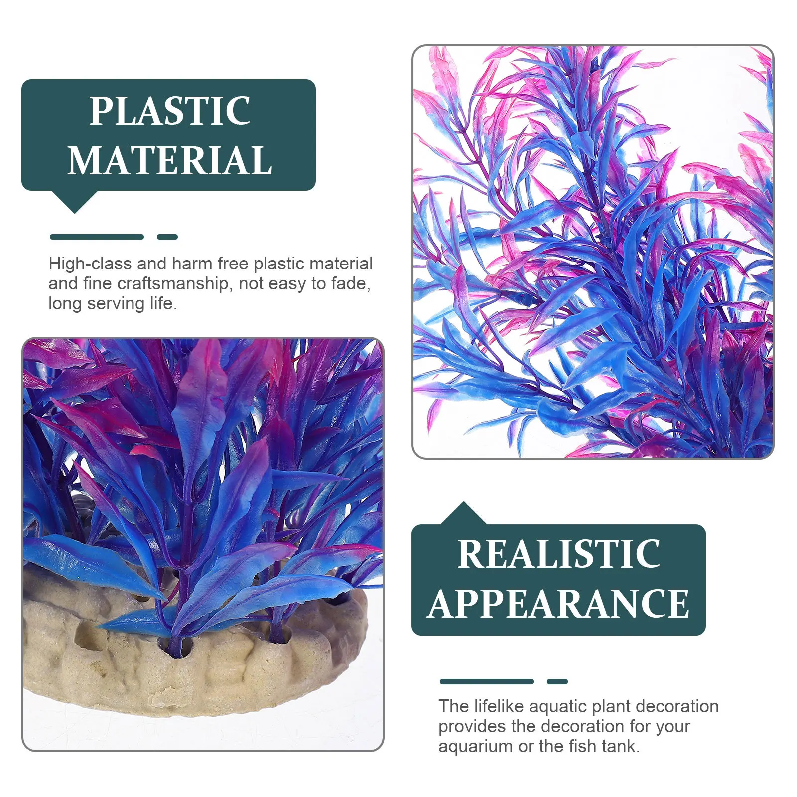 

Aquatic Plant Decor Realistic Fake Grass Fish Tank Plastic Aquarium Plants Accessories Decoration Landscape Aquarium Decorations