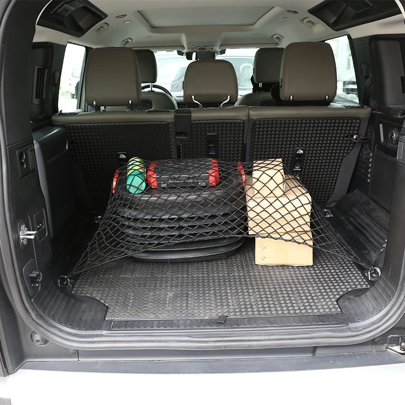 

110*60cm Car Trunk Net Pocket Car Luggage Storage Storage Net Non-slip Stretchable Mesh For Land Rover Defender 110 2020-2024