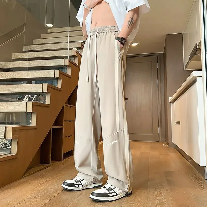 

Trend Men's Casual Pants Straight Polyester Male Trousers Long Xxxl Cheap New In Aesthetic Vintage Regular Fit Fashion 2024 Sale