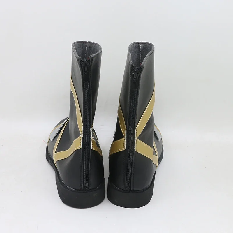Game FF10 Auron Cosplay Shoes PU Leather Shoes Halloween Carnival Boots Cosplay Prop Custom Made