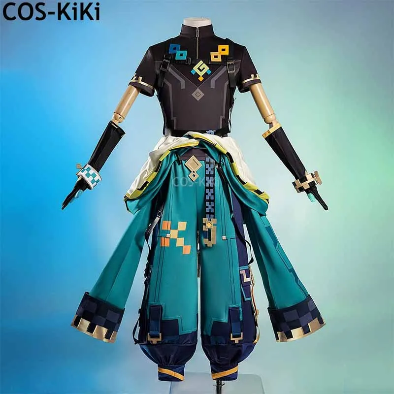 COS-KiKi Genshin Impact Kinich Game Suit Gorgeous Handsome Uniform Cosplay Costume Halloween Carnival Party Role Play Outfit Men