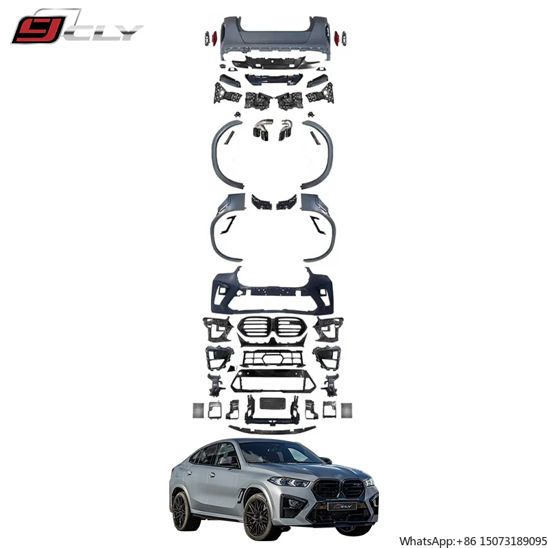 CLY Hot Selling Car Body Kit for X6 G06 LCI 2024 Upgrade X6M F96 Bodykit Front Rear Bumper With Grill Diffuser Exhaust Pipe