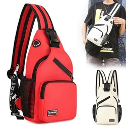 KISMIS Messenger Shoulder Multi-functional Men's and Women's Backpack Chest Bag Travel Backpack with Headphone Hole