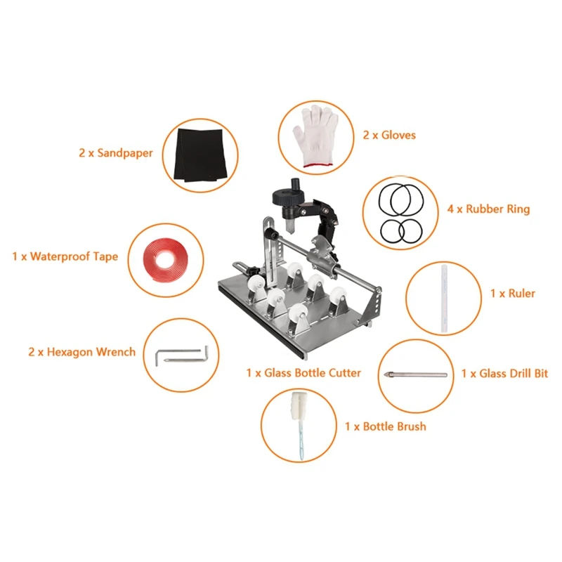 Imagem -06 - Cortador de Vidro Curve Glass Cutting Tools For Round Square Bottles And Bottlenecks Faça Você Mesmo Craft Kit Atualizado