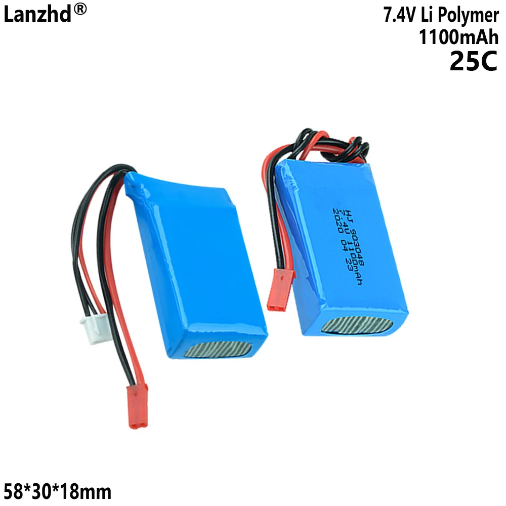 7.4V 1100mAh lithium polymer battery 903048 For is suitable for Weili A949, A959, A969 remote control high-speed vehicle battery