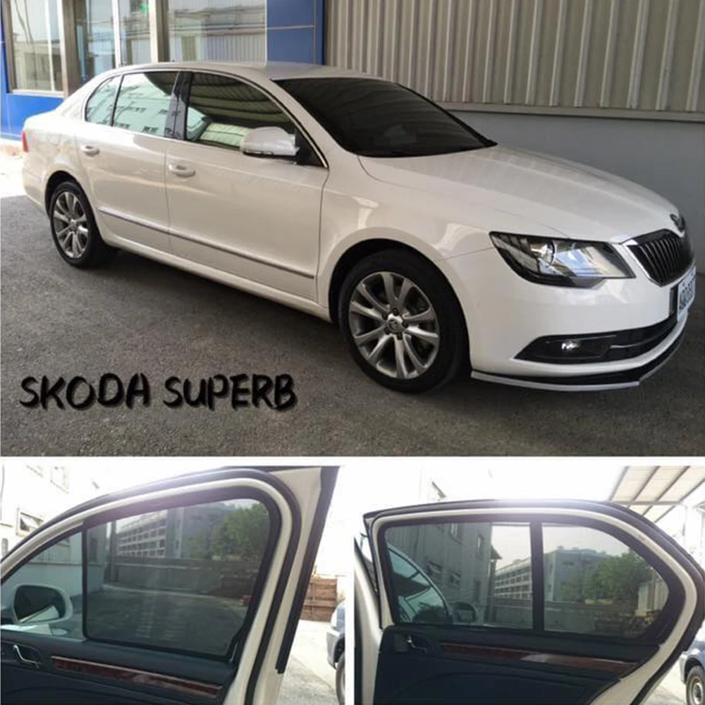 

For Skoda Superb Sedan MK2 2008-2015 Magnetic Car Sunshade Shield Front Windshield Curtain Rear Side Baby Window Sun Shade Visor