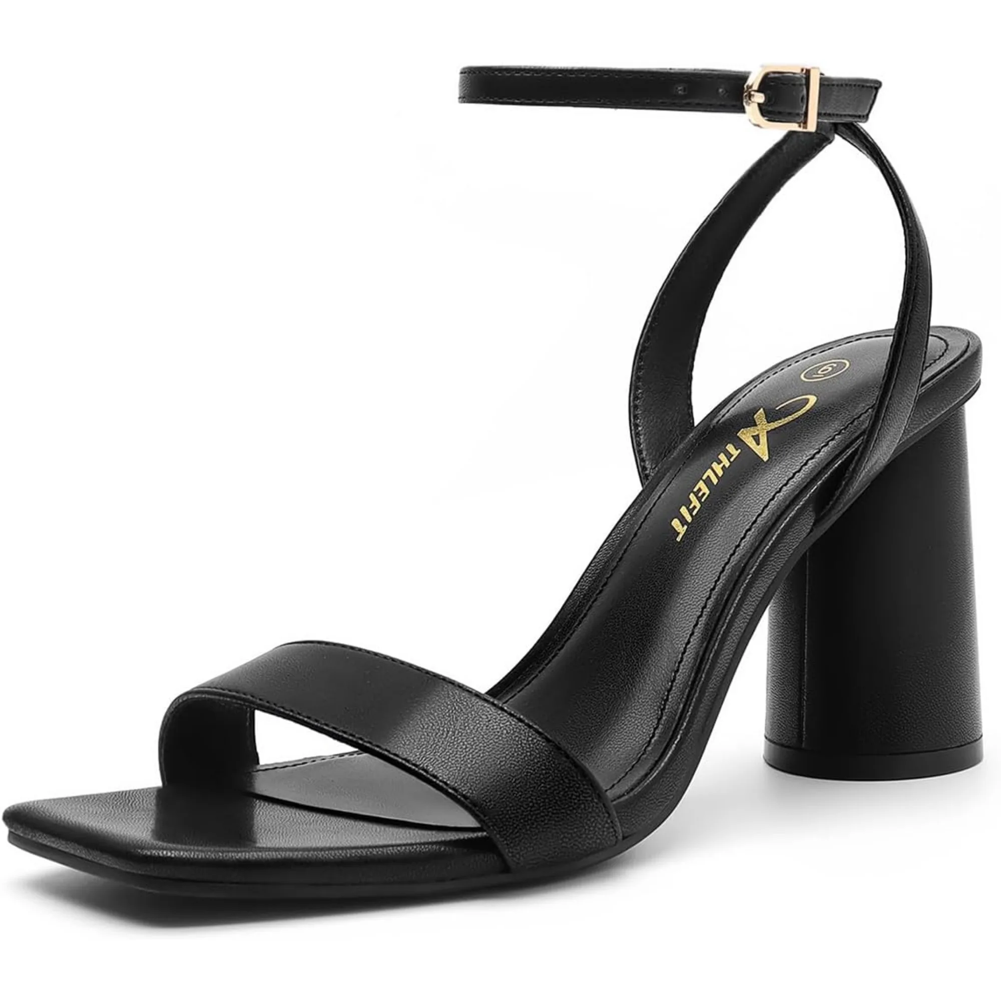 

Women's Strappy Chunky Block Heels Fashion Square Open Toe Heeled Sandals Ankle Strap Wedding Party Shoes