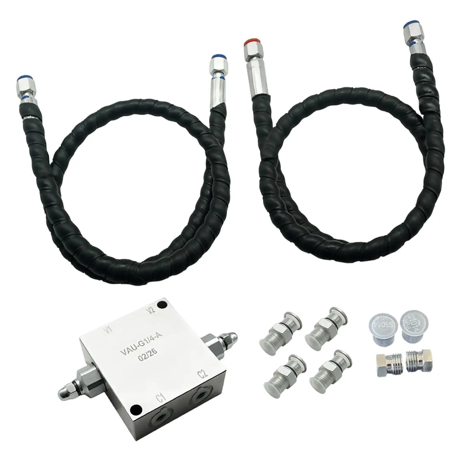 

Комплект аксессуаров для гидрораспределителя мини-экскаватора: прямая замена, профессиональное высокое качество, совместимость с гидравлическим шлангом 1/4 дюйма