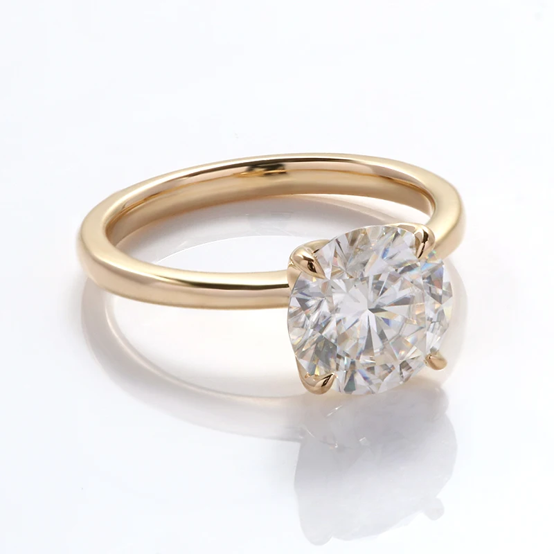 بروفانس 10K/14k/18k مويسانيتي خواتم الخطبة للنساء 1.2CT D اللون VVS1 سوليتير خواتم الزفاف النسائية شهادة GRA