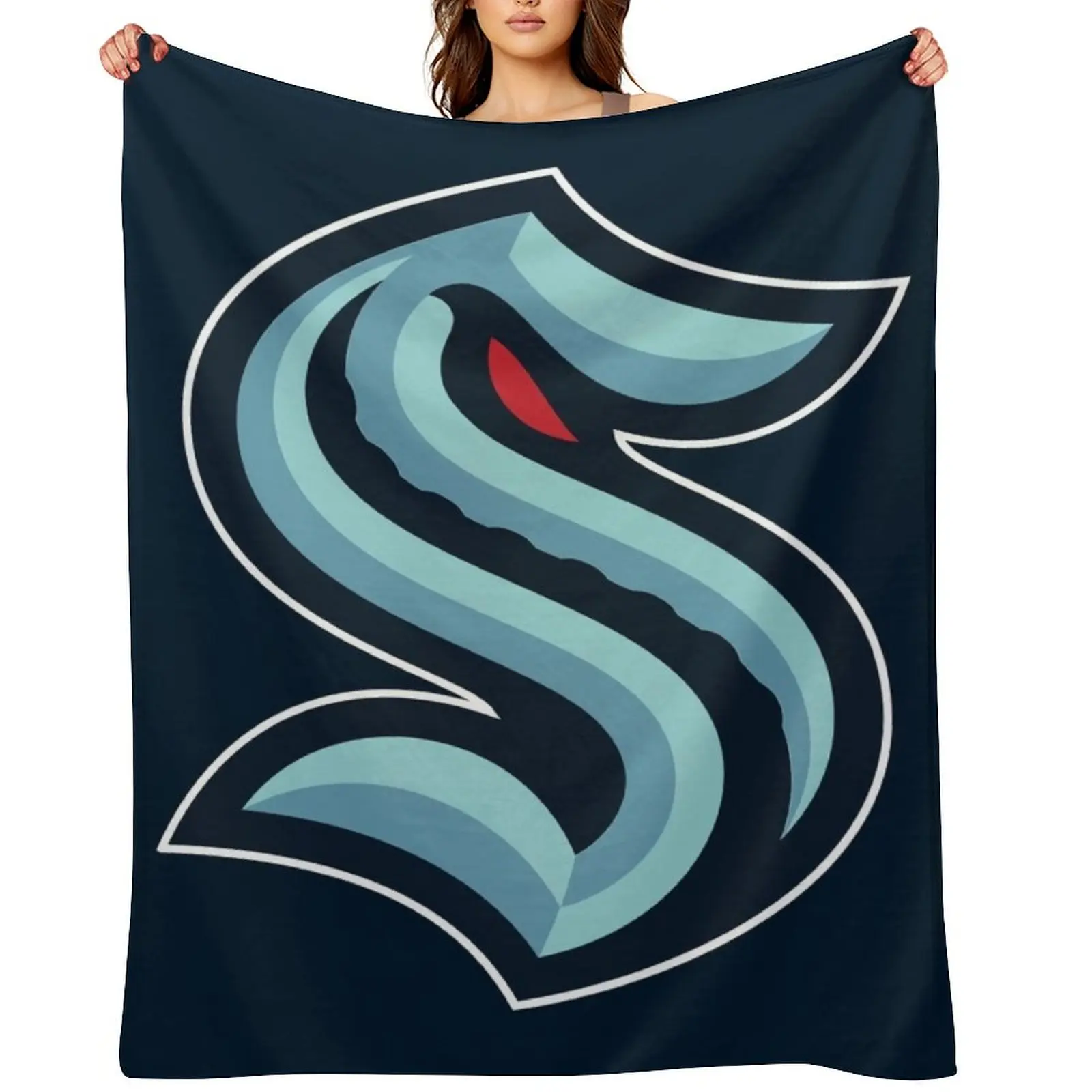 

The-Kraken of-Seattle Throw Blanket Custom warm winter Sofa Throw Quilt Blankets