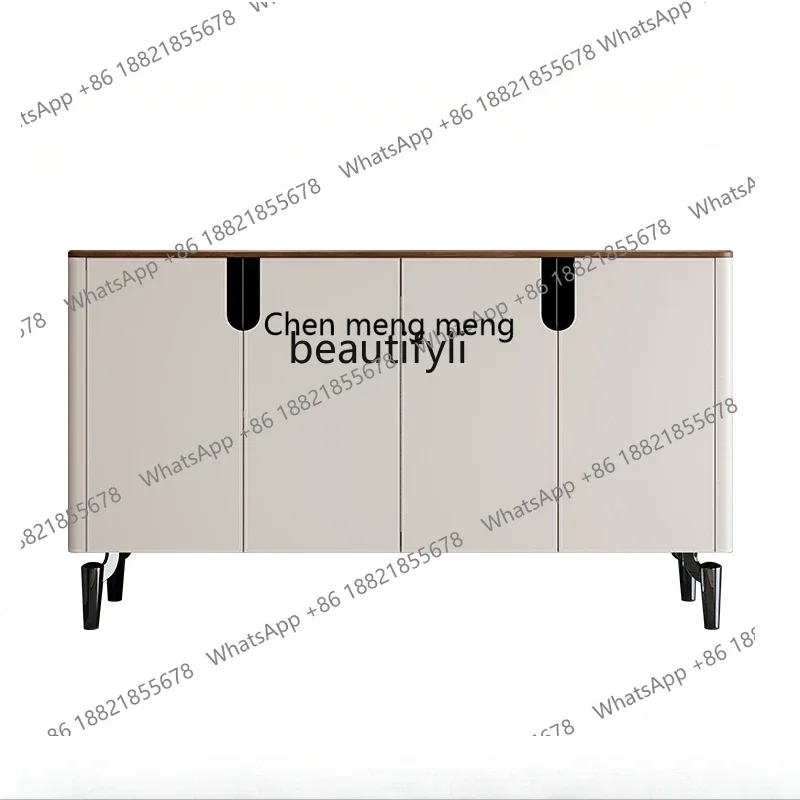 

N178 G Medieval style modern household porch cabinet foyer partition saddle leather large capacity book shoe cabinet