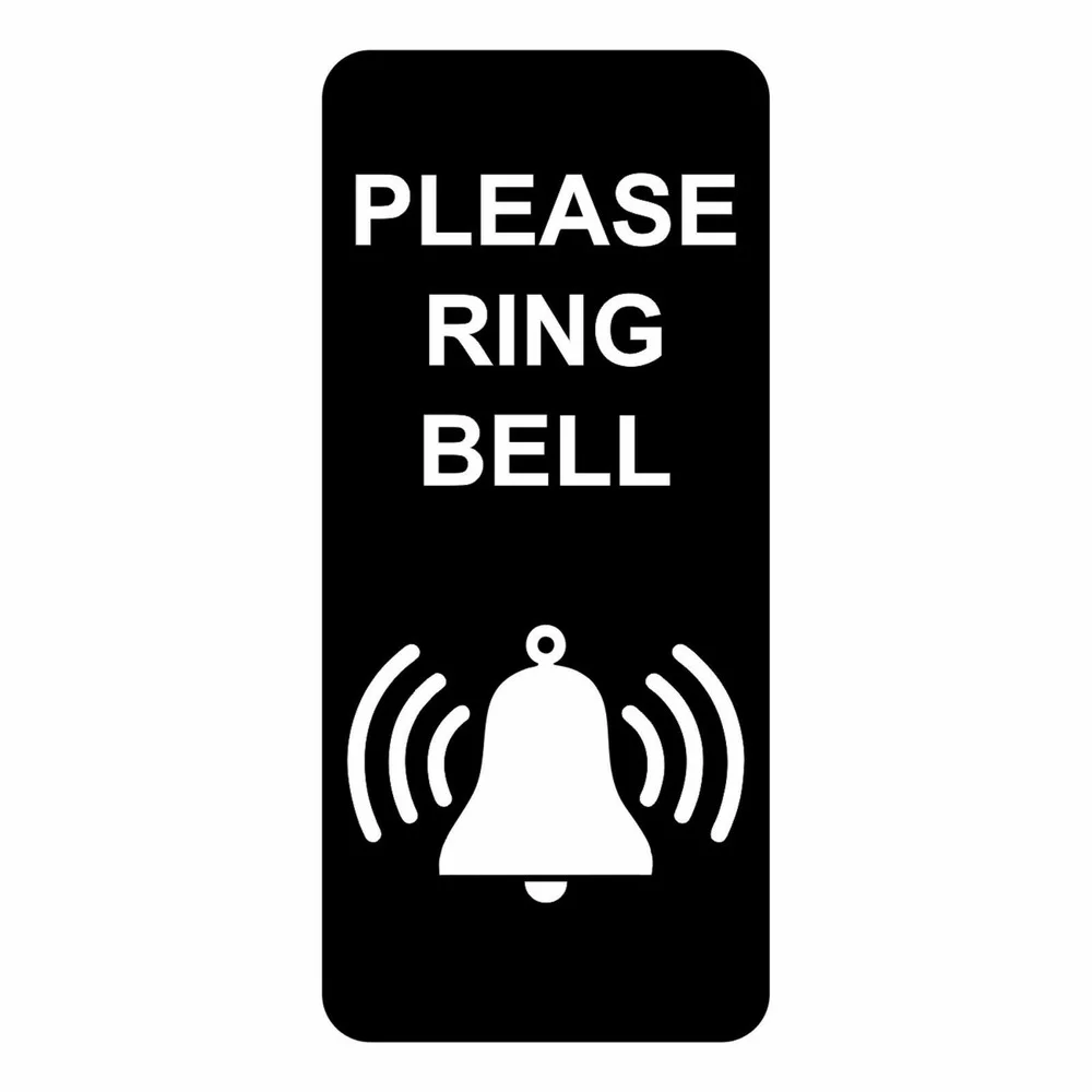 Customized Please Ring Bell Sign Acrylic Plaque Door Doorbell Ding Dong Buzzer Chime