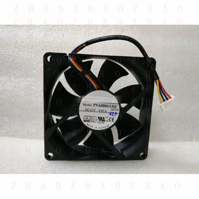 

L+ For FOXCONN PVA080G12Q 8025 DC 12V 0.65A cooling fan 80x80x25mm 4-Pin