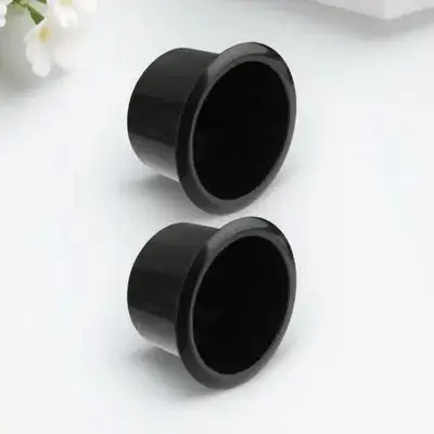 

2Pcs Black Plastic Business Car Cup Holder Heavy Duty Drop in Spill Proof Insert for Sofa Boat Rv Game Table Deck Patio