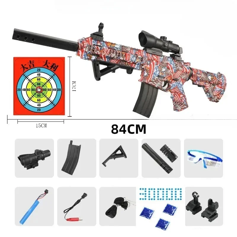 Elektryczny pistolet zabawkowy M416 Automatyczny pistolet GEI Bullet Blaster Zabawki dla dzieci Gra na świeżym powietrzu AirSoft Sniper Rifle Splatter Gun Broń dla chłopca