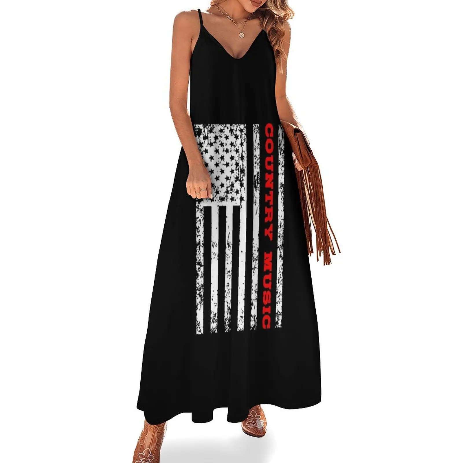 

Country Music Sleeveless Dress evening dresses women Women's skirt dresses korean style dresses with long sleeves Dress
