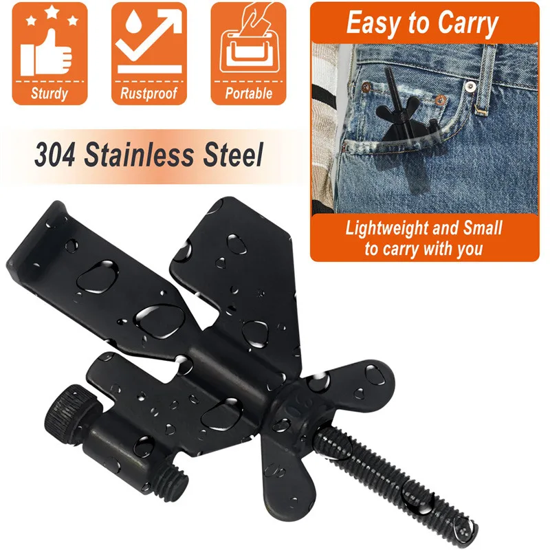 

Portable Door Lock Privacy Extra Security Lock Anti Theft Travel Inside Door Locker for Traveling Home Bedroom Apartmen