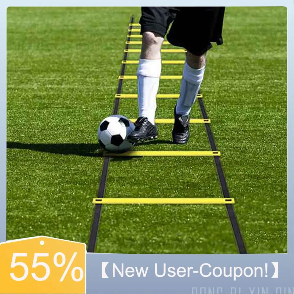 【Kupon Pengguna Baru!】Set Tangga Agility 20 Kaki, Tangga Latihan Kecepatan yang Dapat Disesuaikan Dengan 12 Pelat Latihan Sepak Bola Untuk Sepak Bola, Olahraga Tra