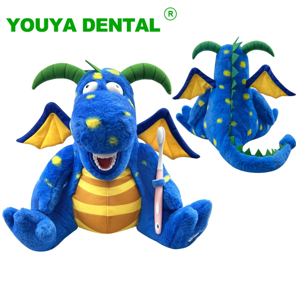 Dental Stuffed Toy With Teeth Model Cute Animal Plush Dolls Kids Child Brushing Teeth Teaching Model Dentist Clinic Decoration