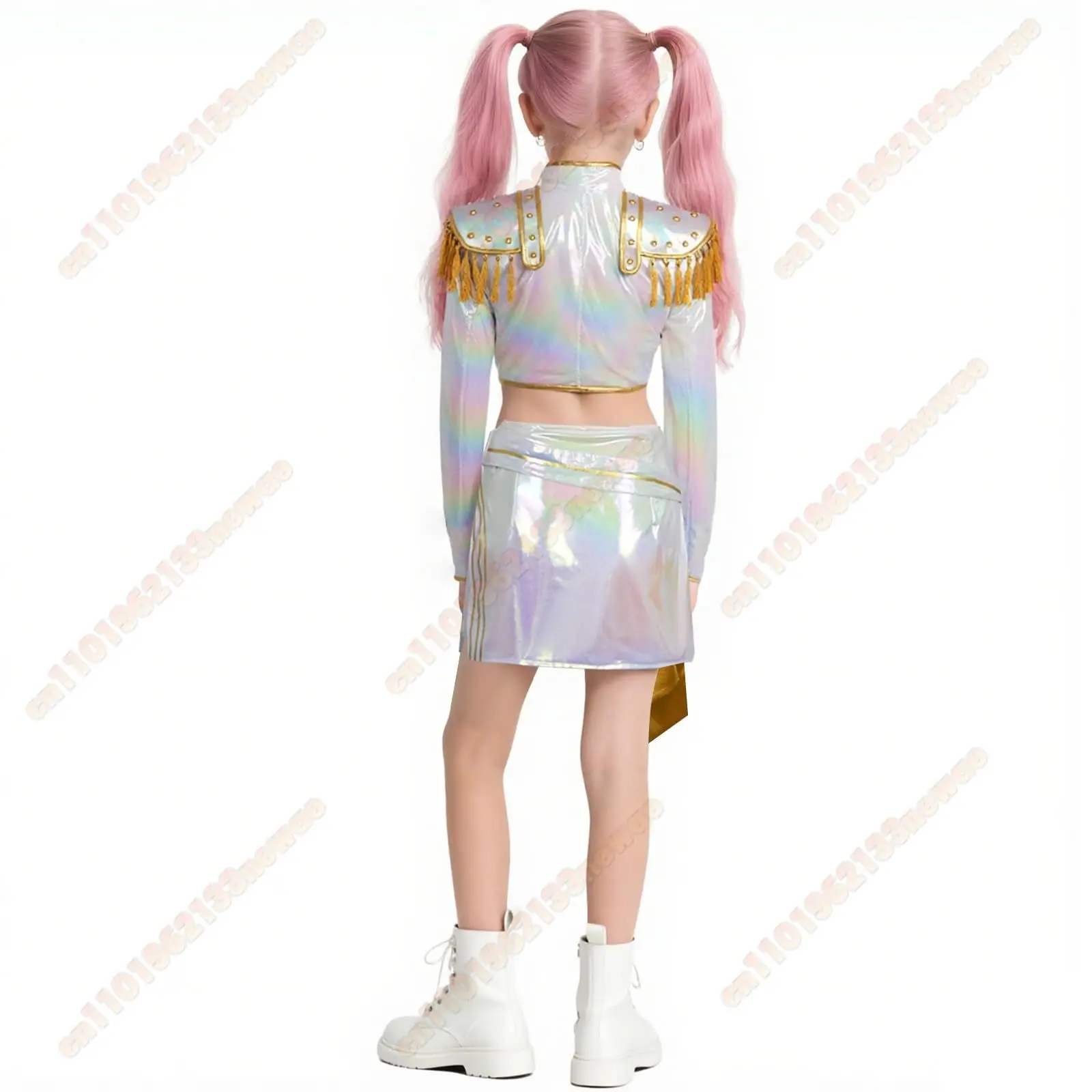 Huntrix Rumi Mira Zoey Cosplay Costume Wig Stage Uniform Top Skirt KPOP Superstar Demon Hunters Kids Women Set Halloween