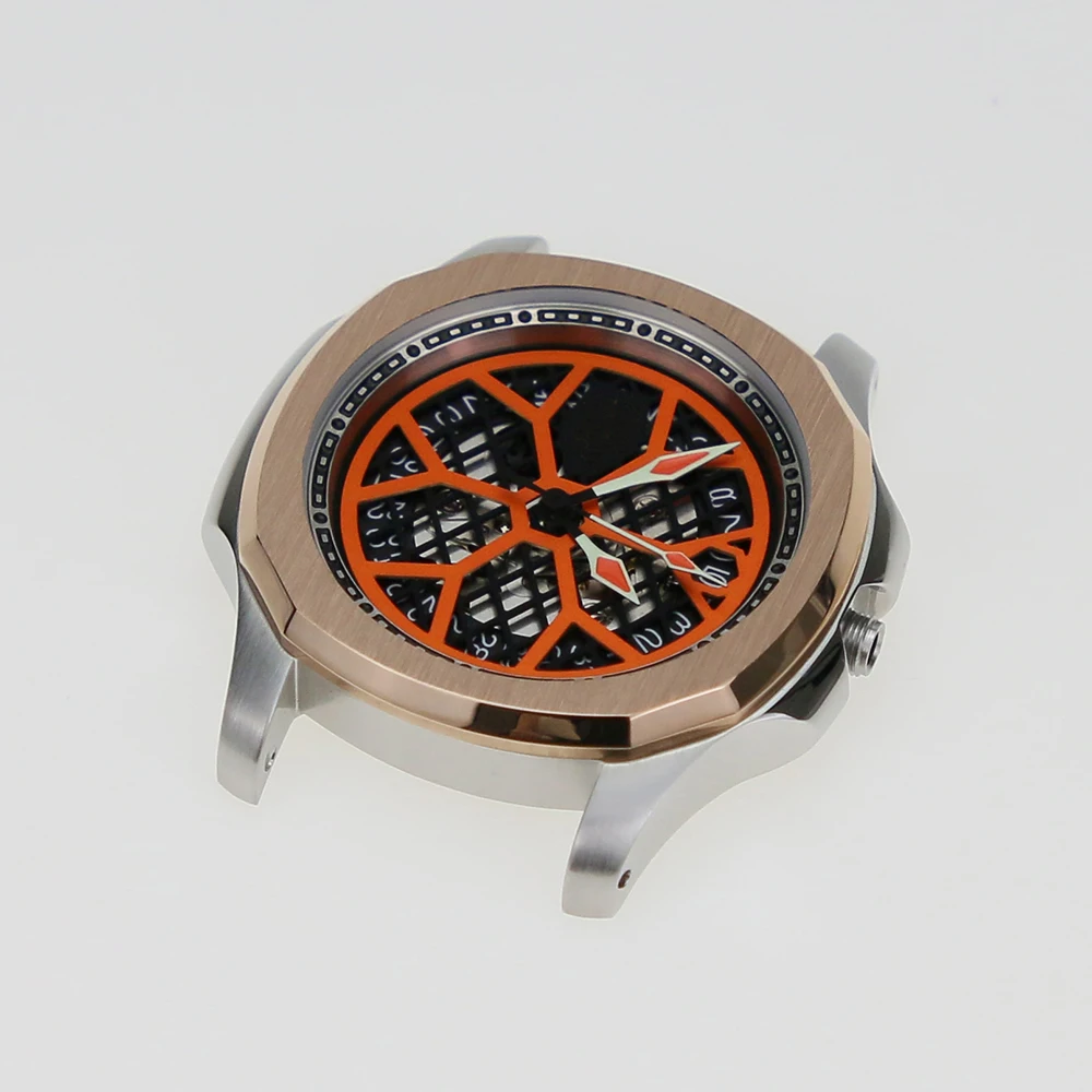 حلقة فصل ساعة مضيئة زرقاء ، فولاذ مقاوم للصدأ 316L ، BGW9 ، SKX007