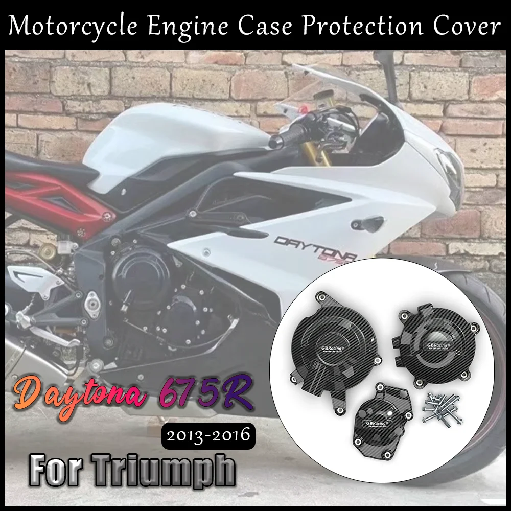 

Motorcycle Engine Protection Cover For Daytona 675R 2013-2016 GBRacing Engine Case Protector Alternator Clutch Protection Cover