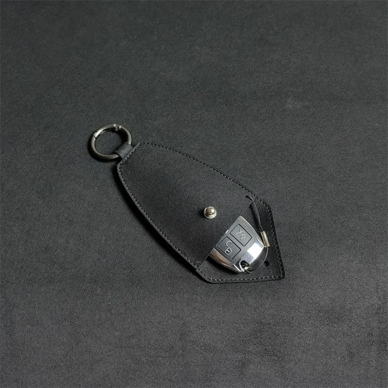 

Car Sticker For Porsche Suede Key Bag Car Key Pocket Creative Keychain Key Ring For Porsche Panamera Cayenne Taycan 911 718 Maca