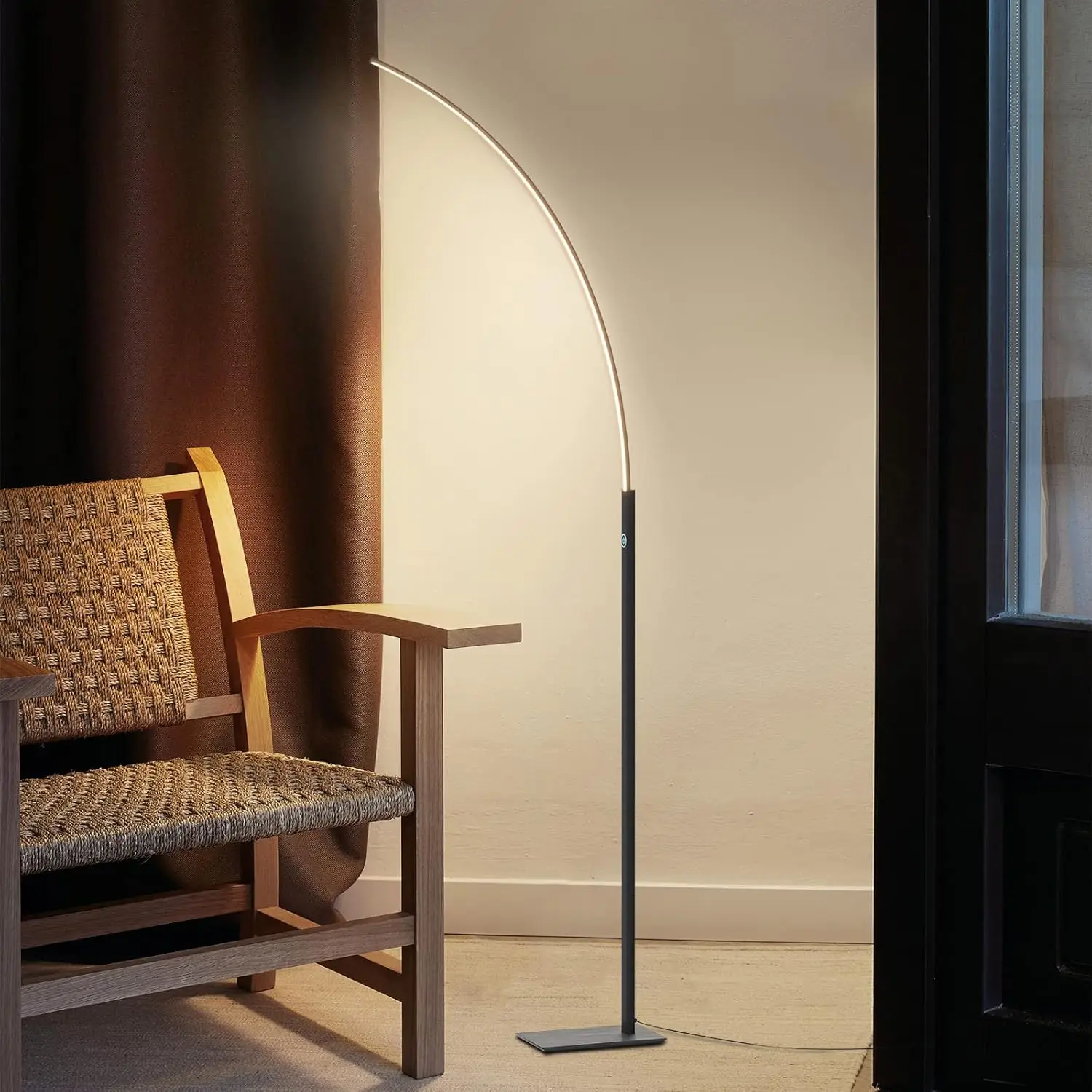 

Arc Corner Floor Lamp - 3000K Warm White & 3 Brightness Presets - Curved LED Accent Lamp with Touch Switch - 63" Modern