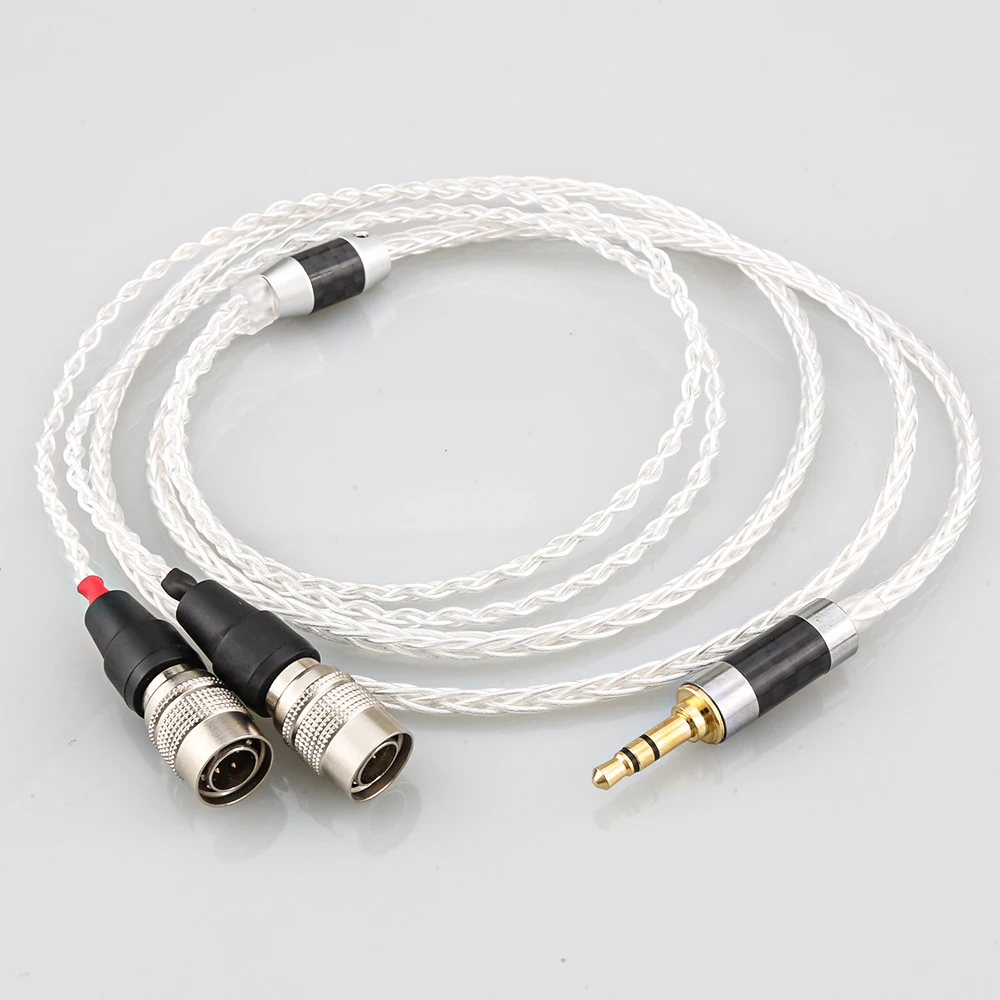 

HiFi 3.5mm 4.4mm 2.5mm XLR 5N Silver Plated Copper Headphone Upgrade Cable for Dan Clark Audio Mr Speakers Ether Alpha Dog Prime