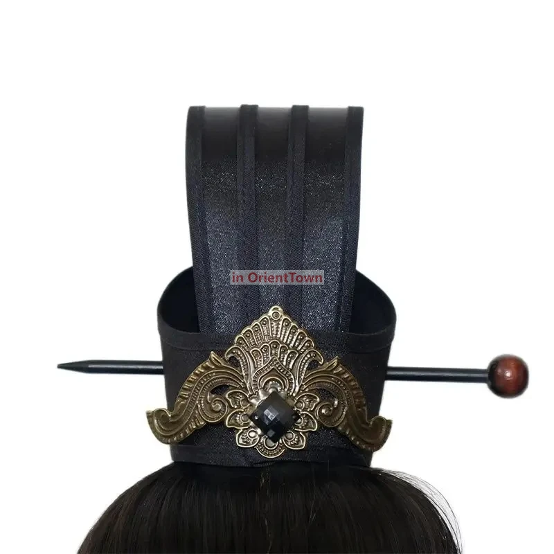 Sombrero de emperador de la Dinastía Han para adultos, sombrero antiguo de Príncipe chino, sombrero real Vintage de China, cosplay de rendimiento