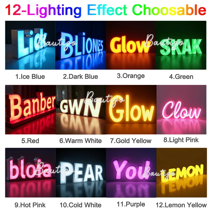 Custom Personalized LED Signs Logo 3D Metal Light for Outdoor Business Up Waterproof Illuminated Letters Backlit Storefront Bet