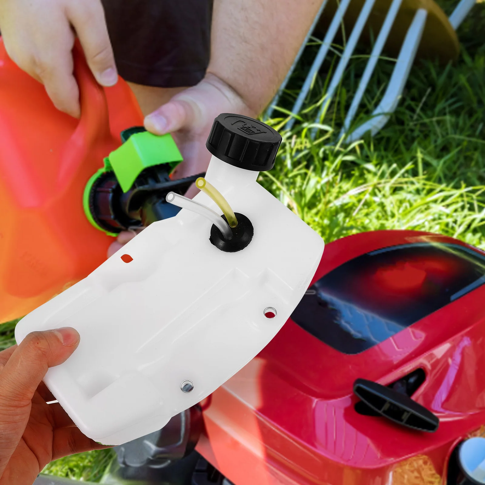 

Lawn Mower Tank Large Capacity Durable Plastic Compatible With Most Gardening Mowers Petrol Container Reusable Reliable