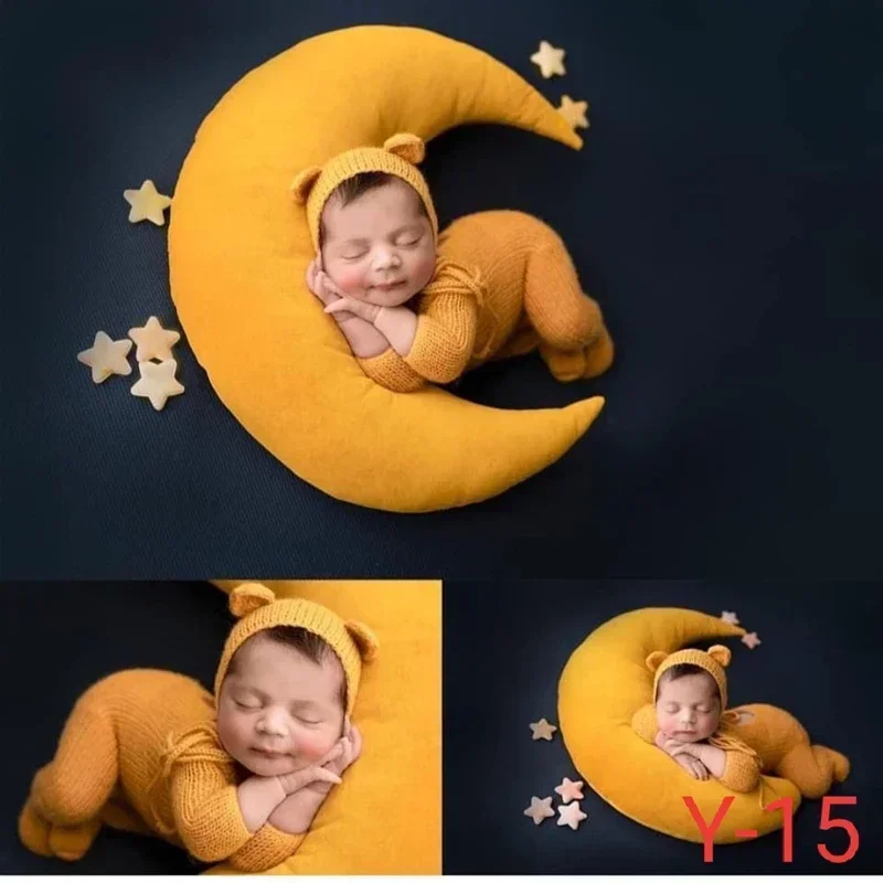 ❤️Moon Pillows Set Newborn Photography Accessories Posing Crescent Pillow 6Pcs/Set Studio Baby Photo Decoration Moon Fotografia