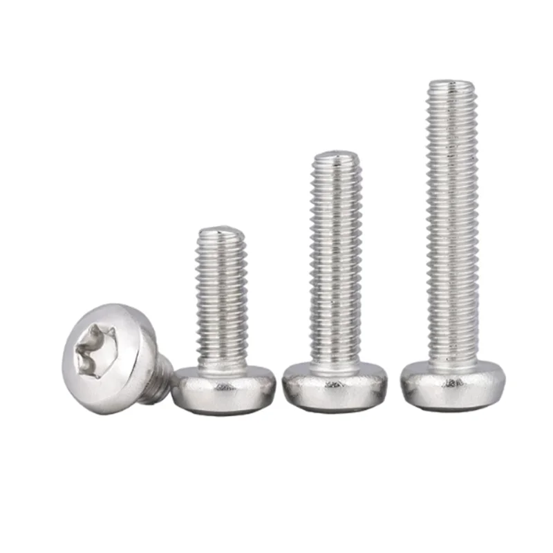 5/10/50pcs GB2672 SUS304 M1.4 M1.6 M2 M2.5 M3 M4 M5 M6 M8 Six - Lobe 304 Stainless Steel Pan Head Torx Machine Security Screws