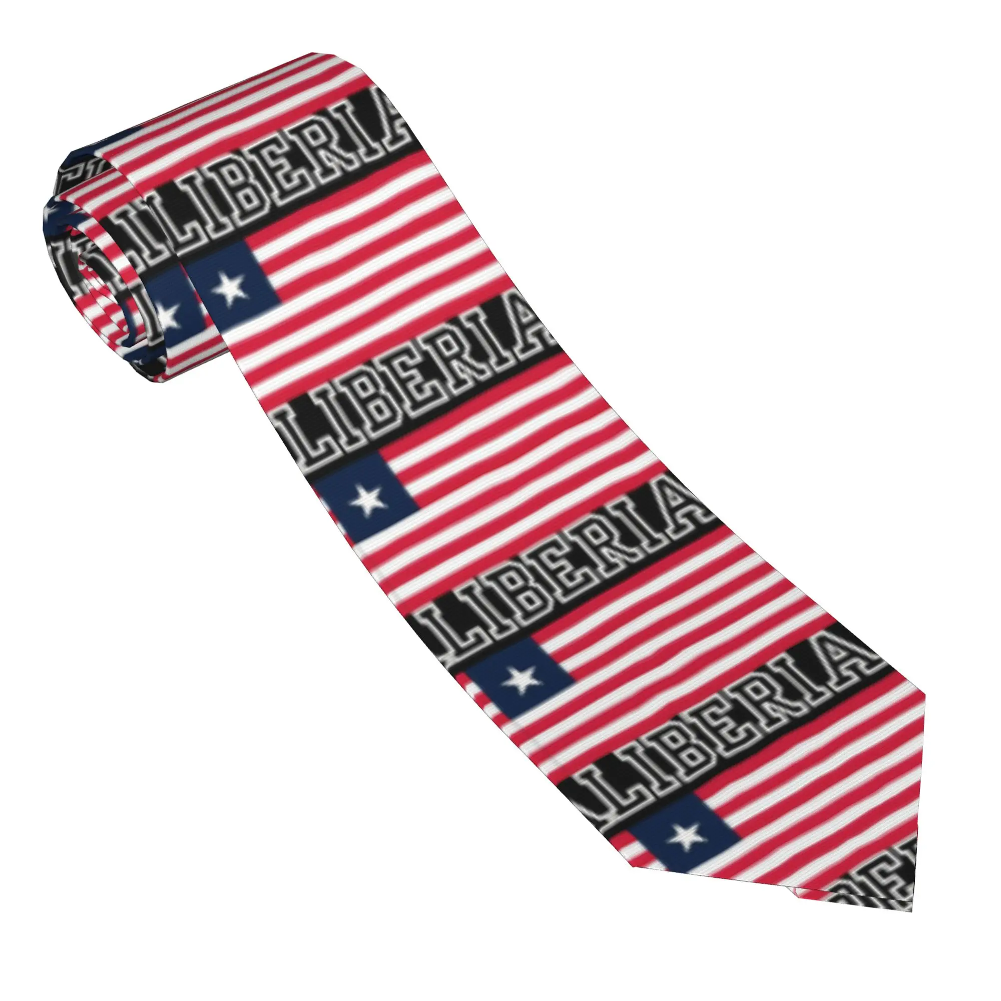 Liberia Country Flag  Tie  Design Neck Ties Novelty Casual Collar Tie Men Women Leisure Necktie Accessories
