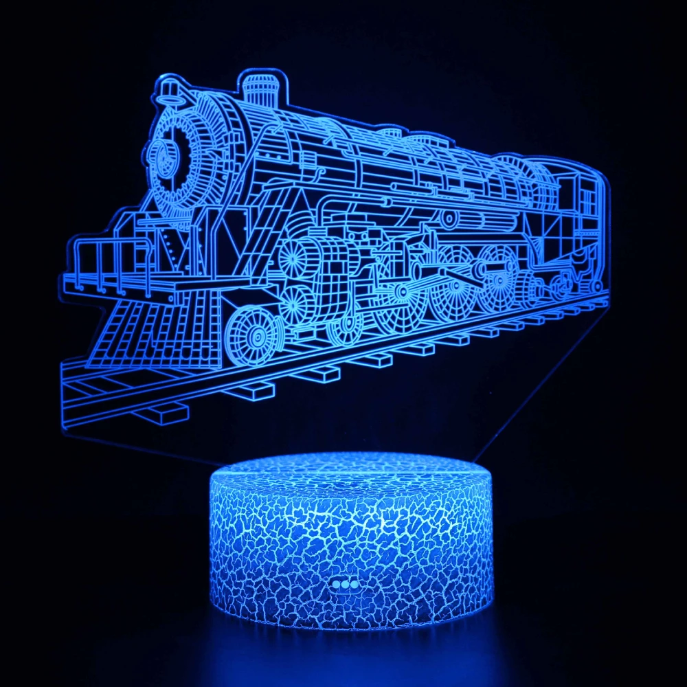 Nighdn 3D Steam Train Lamp Night Light for Kids Bedroom Decor 7 Colors Changing Christmas Birthday Gifts for Boys Girls Nursery