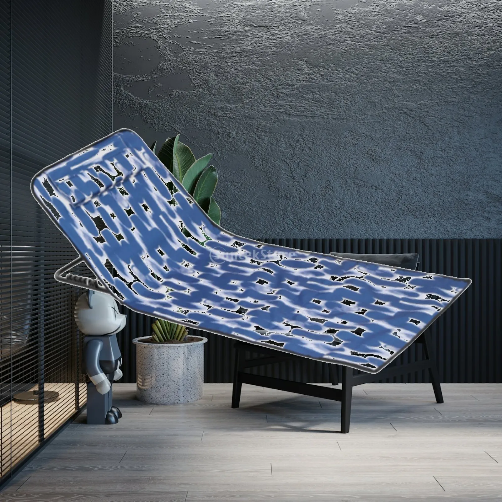 Folding Beach Chair with Back Support Beach Mat Lounge Chair Portable Beach Lounger for Park Beach Sunbathing Picnic Backpacking