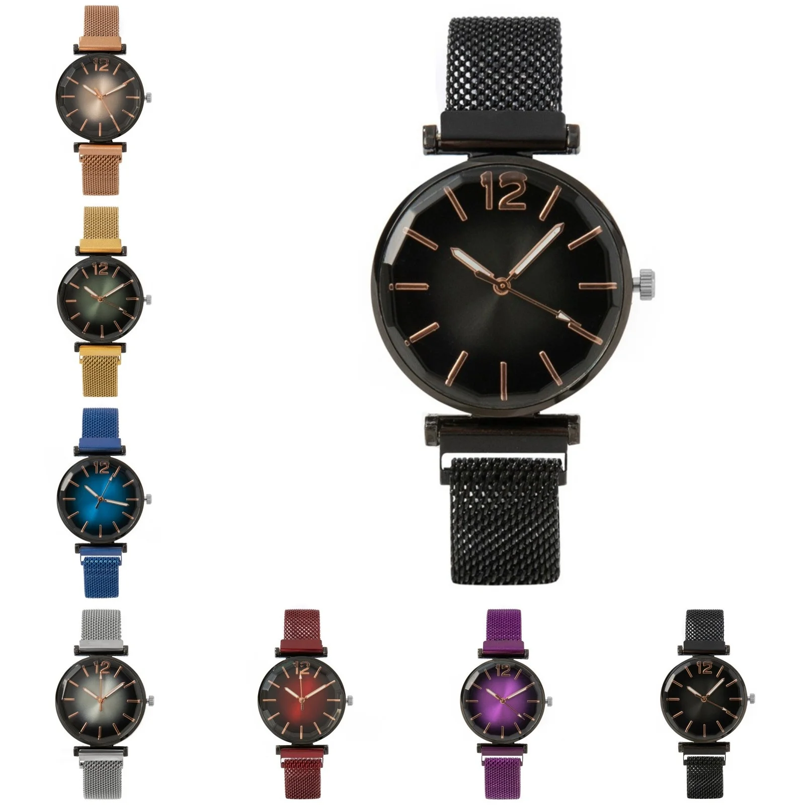 Jam Tangan Modis Jam Tangan Kuarsa Dial Hitam Sederhana Olahraga Wanita Jam Tangan Wanita Tali Silikon Diskon Besar Kasual