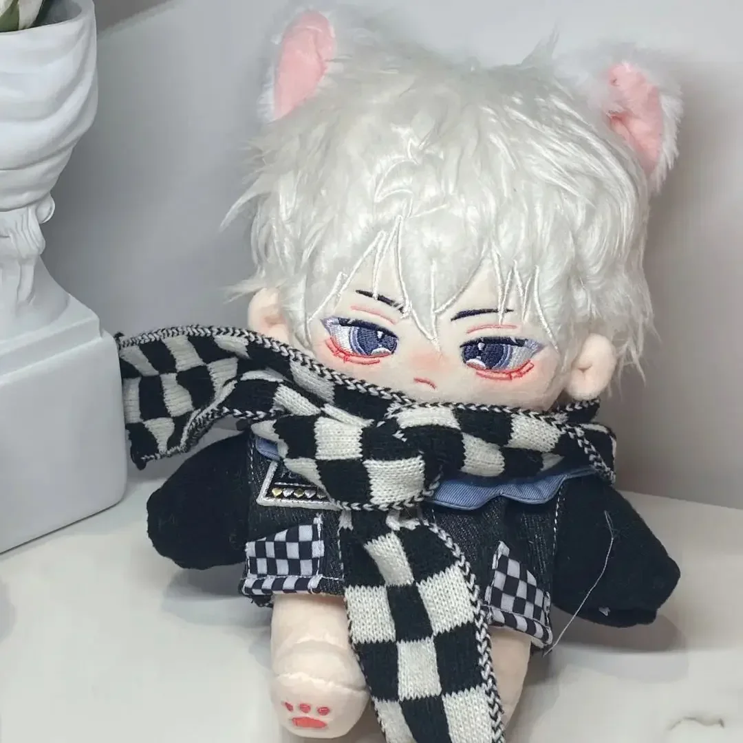 20cm 링크 클릭 루카스 찰스 청 샤오시 루 광 면 인형 바디 귀와 스켈레톤 드레스업 플러시 장난감 피규어 크리스마스 선물