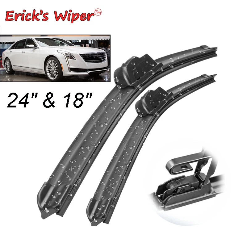 

Erick's Wiper LHD Front Wiper Blades For Cadillac CT6 2015 - 2023 Windshield Windscreen Clean Window Car Rain Brushes 24"+18"