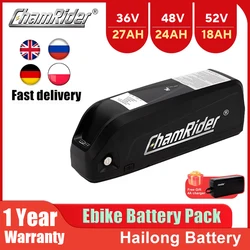 ChamRider Original Battery 48V 20AH 52V Ebike Battery 36V Hailong Max 50A BMS 350W 500W 750W 1000W 1500W 21700 Cell BBS02 BBS03