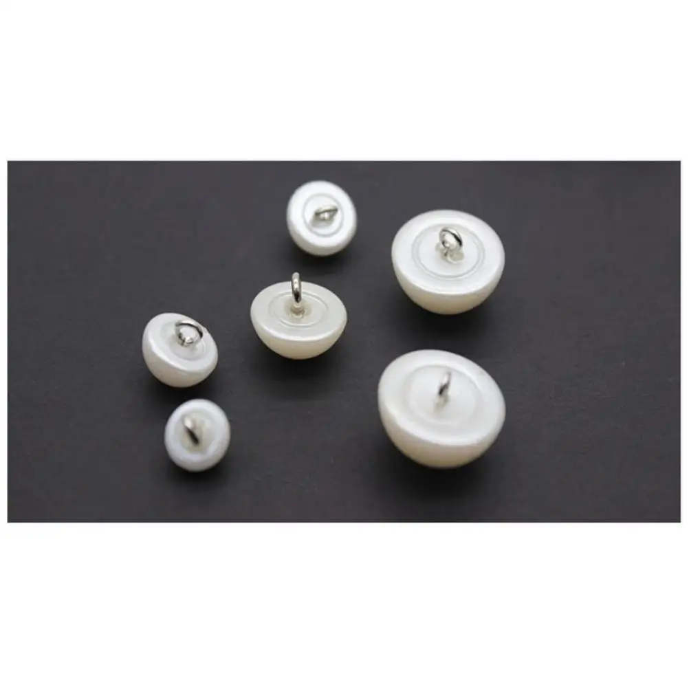 

200 Pcs Plastic Mushroom Buttons Pearl DIY Accessories Sewing Beads Eyes Smooth Round Decoration