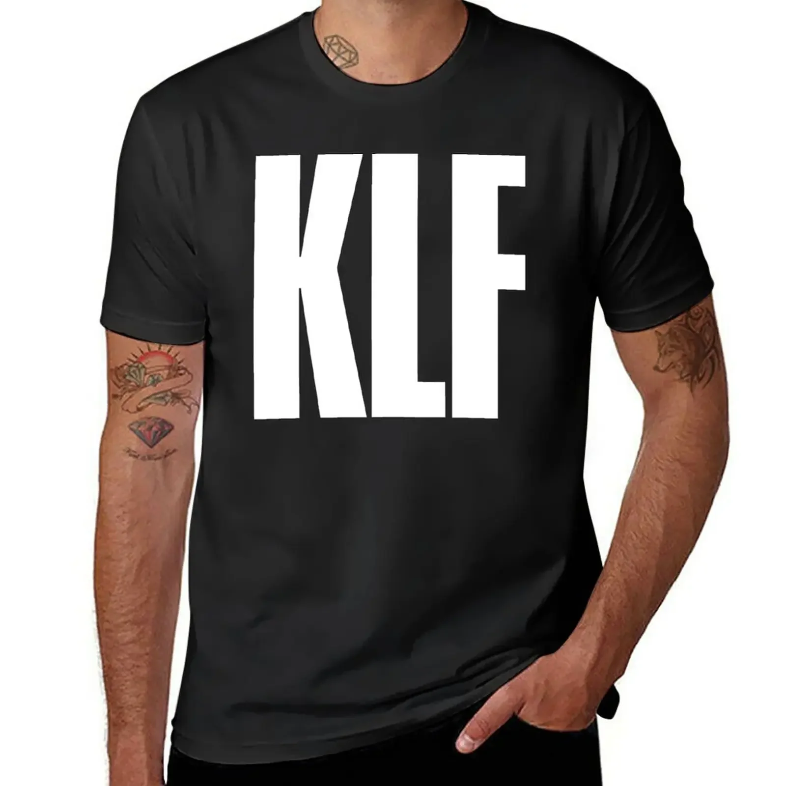 KLF TEXT TEE T-Shirt sports fans aesthetic clothes hippie clothes t shirts men