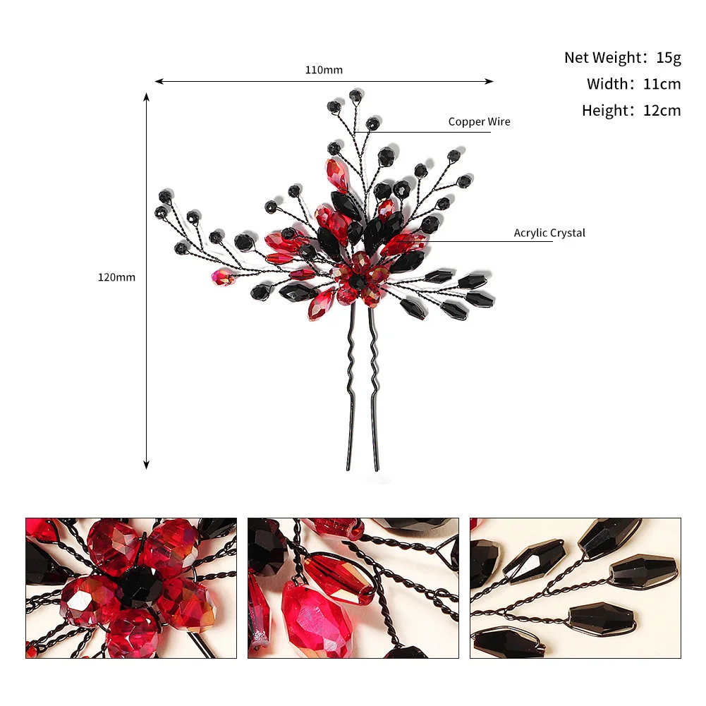 Halloween Spinne Haars pangen für Frauen Mädchen Pony Haarnadeln Strass Haars pangen Festival Prinzessin Haarschmuck Schmuck – Detail 26